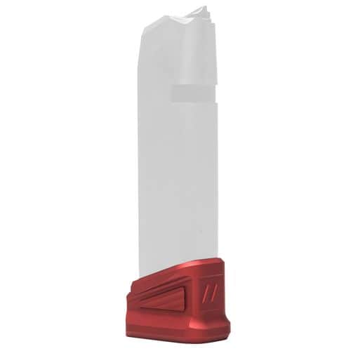 ZEV BPADEXTGLK5R Glock compatible Base Pad 9mm Luger 17+5 Aluminum Red Finish ZEV BPADEXTGLK5R Glock compatible Base Pad 9mm Luger 17+5 Aluminum Red Finish
