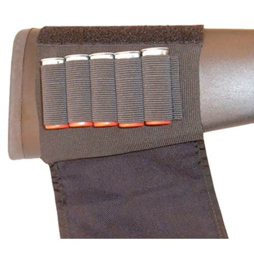 Grovtec US Inc GTAC84 Shotgun Buttstock Shell Holder With Flap 5 Rounds Black Cordura Grovtec US Inc GTAC84 Shotgun Buttstock Shell Holder With Flap 5 Rounds Black Cordura