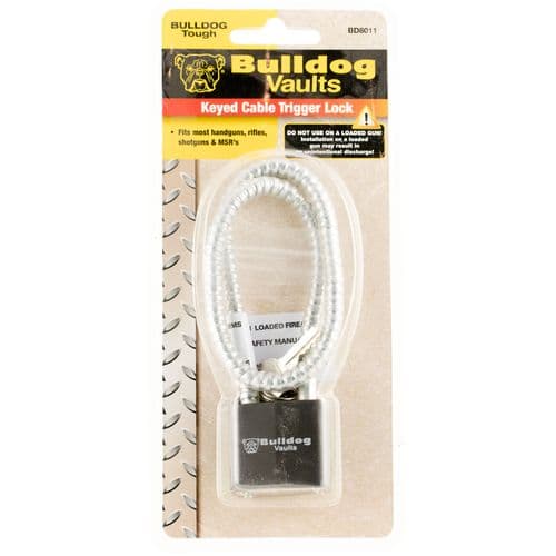 Bulldog BD8011 Trigger Lock Cable Open With Key Metal Firearm Fit- Handgun/Rifle/Shotgun Bulldog BD8011 Trigger Lock Cable Open With Key Metal Firearm Fit- Handgun/Rifle/Shotgun