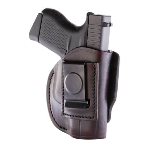 1791 Gunleather 4WH2SBRR 4-Way IWB/OWB Size 02 Signature Brown Leather Belt Clip Compatible w/Ruger LCP/S&W Bodyguard/Glock 42/43/43X Right Hand 1791 Gunleather 4WH2SBRR 4-Way IWB/OWB Size 02 Signature Brown Leather Belt Clip Compatible w/Ruger LCP/S&W Bodyguard/Glock 42/43/43X Right Hand