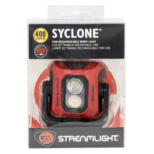 Streamlight 61510 Syclone Worklight 400/200/100 Lumens 300/150/75 Lumens LED Thermoplastic Black/Red magnetic base Streamlight 61510 Syclone Worklight 400/200/100 Lumens 300/150/75 Lumens LED Thermoplastic Black/Red magnetic base
