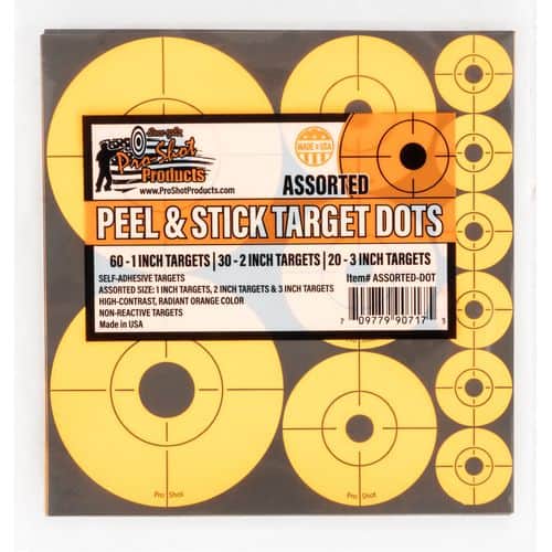 Pro-Shot ASSORTED-DOT Peel & Stick Assorted Orange Target Dots Pro-Shot ASSORTED-DOT Peel & Stick Assorted Orange Target Dots