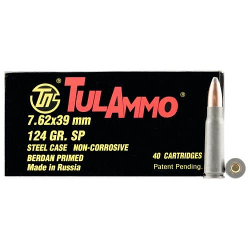 Tulammo UL076214 Rifle 7.62x39mm 154 gr Spitzer 40 Bx/ 25 Cs Tulammo UL076214 Rifle 7.62x39mm 154 gr Spitzer 40 Bx/ 25 Cs