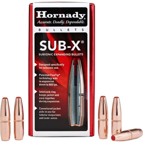 Hornady 30730 Sub-X 30 Cal .308 190 gr Subsonic-eXpanding 100 Hornady 30730 Sub-X 30 Cal .308 190 gr Subsonic-eXpanding 100