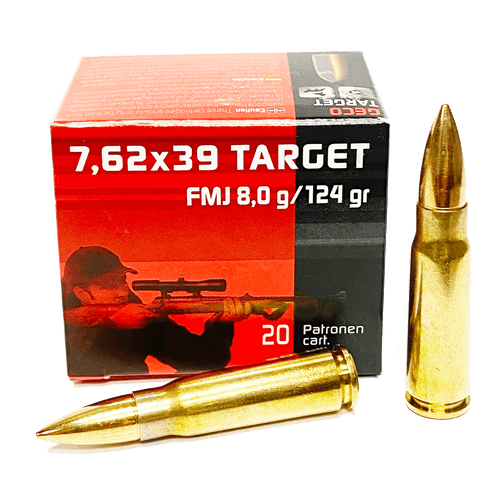 GECO 7.62x39mm 124 Grain FMJ Non-Magnetic 20 Round Box GECO 7.62x39mm 124 Grain FMJ Non-Magnetic 20 Round Box