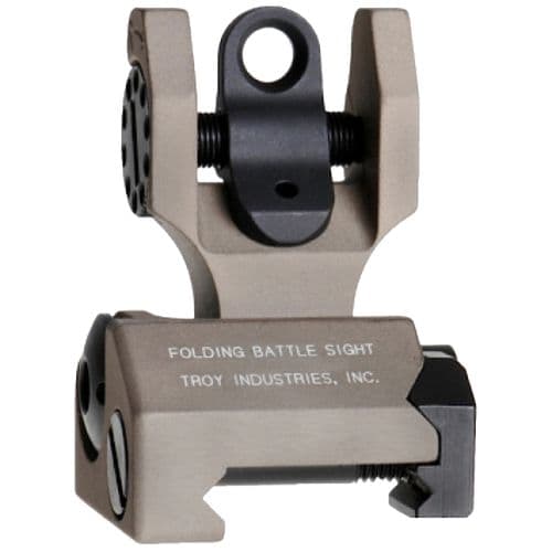Troy Ind SSIGFBSROFT00 Battle Sight Rear Folding AR-15/M4/M16 FDE Troy Ind SSIGFBSROFT00 Battle Sight Rear Folding AR-15/M4/M16 FDE