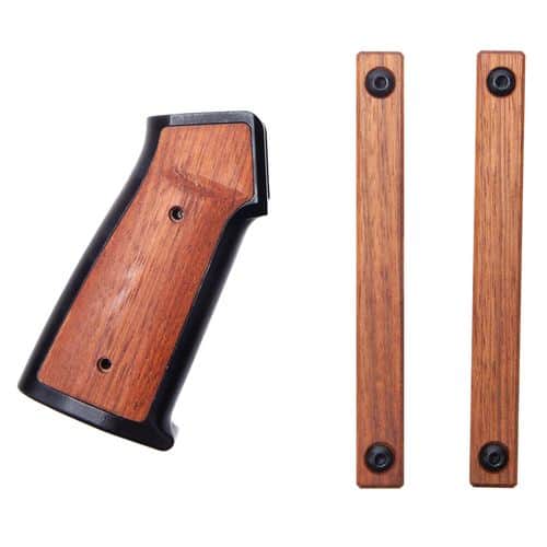 SHARPS BROS LLC SBARG01 AR-15 Grip Set Aluminum/Brazilian Cherry Wood SHARPS BROS LLC SBARG01 AR-15 Grip Set Aluminum/Brazilian Cherry Wood