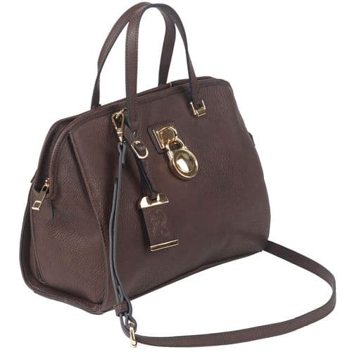 Bulldog BDP028 Satchel Chocolate Brown Leather Bulldog BDP028 Satchel Chocolate Brown Leather