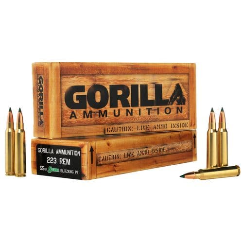 Gorilla GA22355SBK Gorilla Match 223 Rem 55 gr Sierra BlitzKing 20 Bx/ 10 Cs Gorilla GA22355SBK Gorilla Match 223 Rem 55 gr Sierra BlitzKing 20 Bx/ 10 Cs