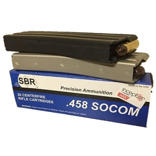 PolyCase ARX Inceptor .458 SOCOM 140 Grain 20 Round Box PolyCase ARX Inceptor .458 SOCOM 140 Grain 20 Round Box