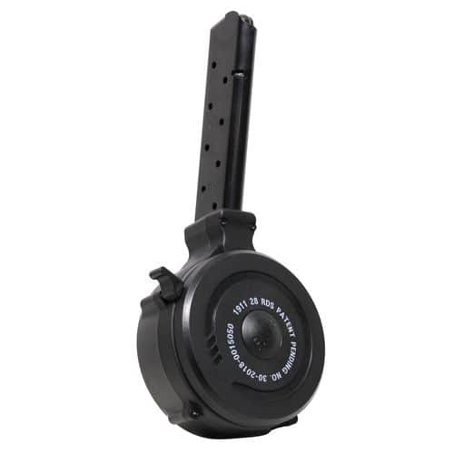 Iver Johnson Arms IJ1911DRUM45 1911 45 ACP Iver Government,Commander,Officer 28rd Black Drum Iver Johnson Arms IJ1911DRUM45 1911 45 ACP Iver Government,Commander,Officer 28rd Black Drum