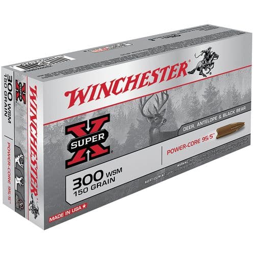 Winchester Ammo X300WSMLF Super-X 300 WSM 150 gr Power-Core 95/5 20 Bx/ 10 Cs Winchester Ammo X300WSMLF Super-X 300 WSM 150 gr Power-Core 95/5 20 Bx/ 10 Cs