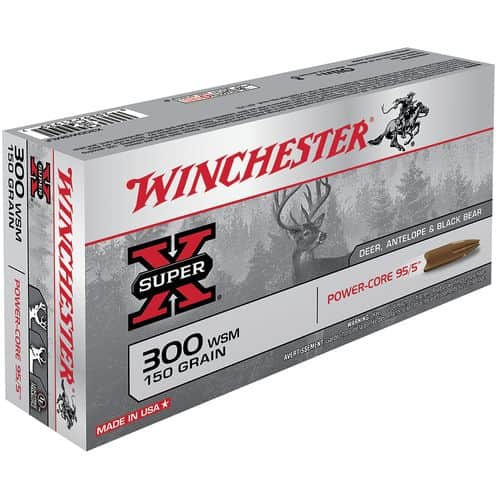 Winchester Ammo X300WSMLF Super-X 300 WSM 150 gr Power-Core 95/5 20 Bx/ 10 Cs Winchester Ammo X300WSMLF Super-X 300 WSM 150 gr Power-Core 95/5 20 Bx/ 10 Cs