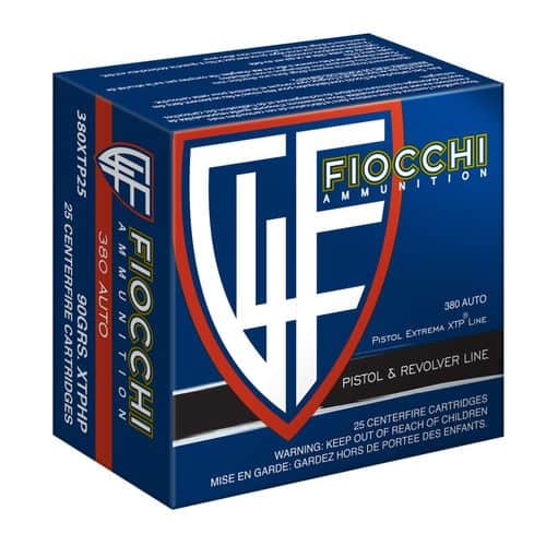 Fiocchi 380XTP25 Extrema 380 ACP 90 gr XTP Hollow Point 25 Bx/ 20 Cs Fiocchi 380XTP25 Extrema 380 ACP 90 gr XTP Hollow Point 25 Bx/ 20 Cs