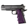 Hogue 45006 Rubber Grip with Finger Grooves 1911 Government Textured Purple Hogue 45006 Rubber Grip with Finger Grooves 1911 Government Textured Purple