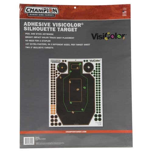 Champion Targets 46139 VisiColor Self-Adhesive Paper Silhouette Orange/Black 5 Pack Champion Targets 46139 VisiColor Self-Adhesive Paper Silhouette Orange/Black 5 Pack