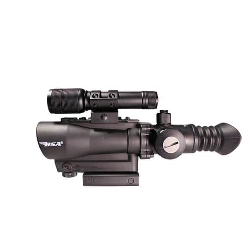 BSA TW30RDLL Tactical 1x 30mm 5 MOA Dot Illuminated Red Matte Black 140 Lumen LED Flashlight BSA TW30RDLL Tactical 1x 30mm 5 MOA Dot Illuminated Red Matte Black 140 Lumen LED Flashlight