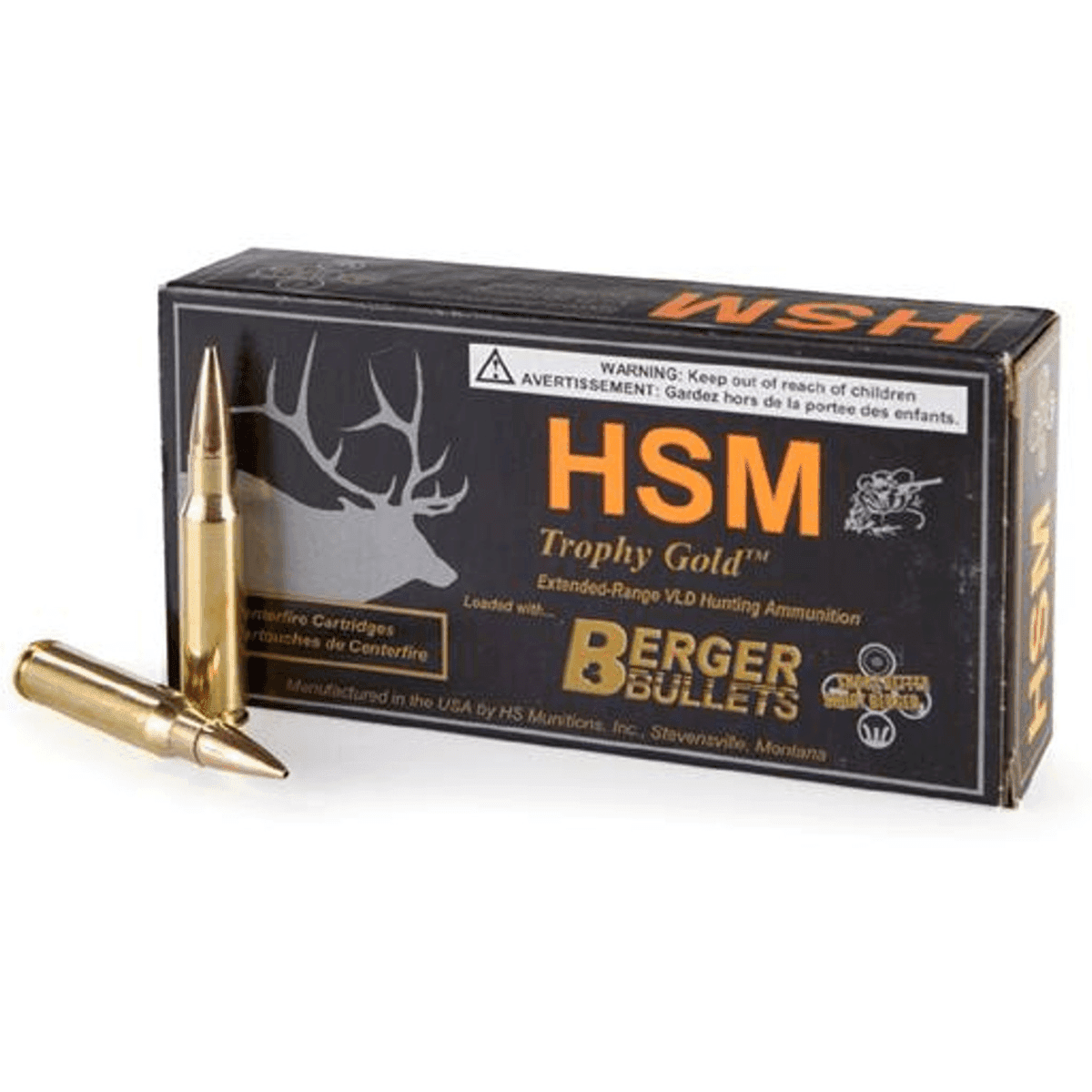 HSM 24395VLD Trophy Gold Extended Range 243 Win 95 gr Berger Hunting VLD Match 20 Per Box HSM 24395VLD Trophy Gold Extended Range 243 Win 95 gr Berger Hunting VLD Match 20 Per Box