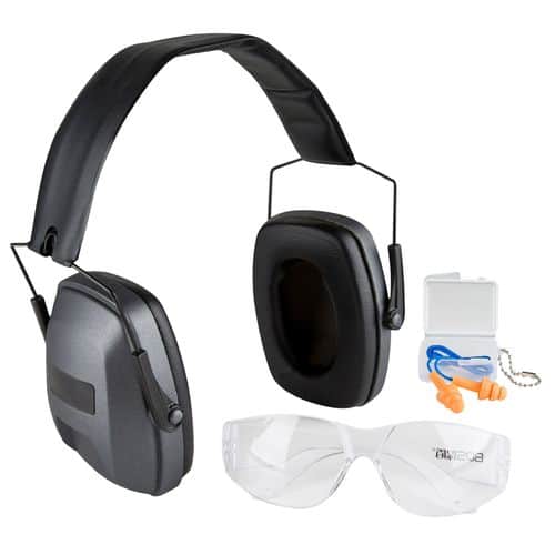 Safariland 1218592 Range Kit Clear Shooting Glasses, Black Earmuffs, Ear Plugs Safariland 1218592 Range Kit Clear Shooting Glasses, Black Earmuffs, Ear Plugs