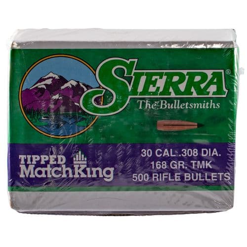 Sierra 7768C Tipped MatchKing 30 Caliber .308 168 GR 500 Box Sierra 7768C Tipped MatchKing 30 Caliber .308 168 GR 500 Box