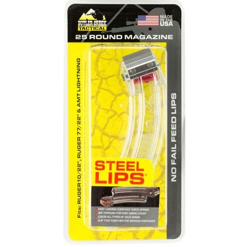 Butler Creek EXPSS2522AC Steel Lips 22 LR Ruger 10/22 25rd Clear Detachable Butler Creek EXPSS2522AC Steel Lips 22 LR Ruger 10/22 25rd Clear Detachable