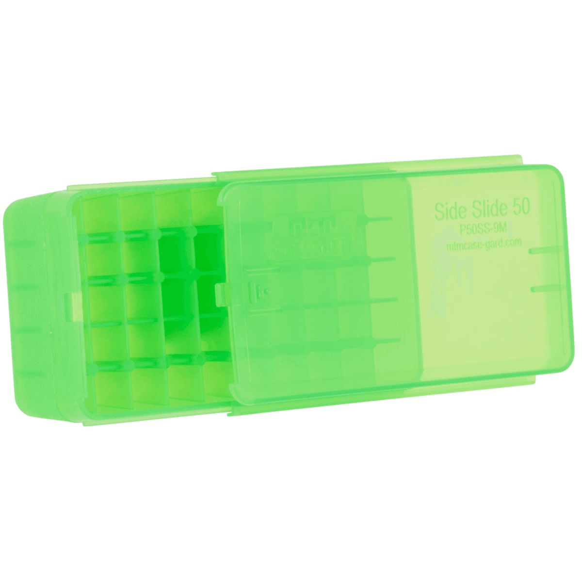 MTM Case-Gard Side-Slide Ammo Box, Multi-Caliber Handgun 50rd - P50SS9M16 MTM Case-Gard Side-Slide Ammo Box, Multi-Caliber Handgun 50rd - P50SS9M16