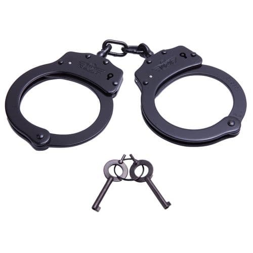 Uzi Accessories UZIHCCB Law Enforcement Cuffs Law Enforcement Cuffs Stainless Steel Black Uzi Accessories UZIHCCB Law Enforcement Cuffs Law Enforcement Cuffs Stainless Steel Black