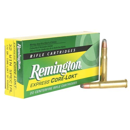 Remington Ammunition R32WS2 Core-Lokt 32 Win Special 170 gr Core-Lokt Soft Point 20 Bx/ 10 Cs Remington Ammunition R32WS2 Core-Lokt 32 Win Special 170 gr Core-Lokt Soft Point 20 Bx/ 10 Cs