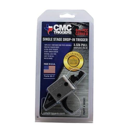 CMC Triggers 95501 Drop-In PCC AR-15, AR-10 9mm Single-Stage Curved 3.00-3.50 lbs CMC Triggers 95501 Drop-In PCC AR-15, AR-10 9mm Single-Stage Curved 3.00-3.50 lbs