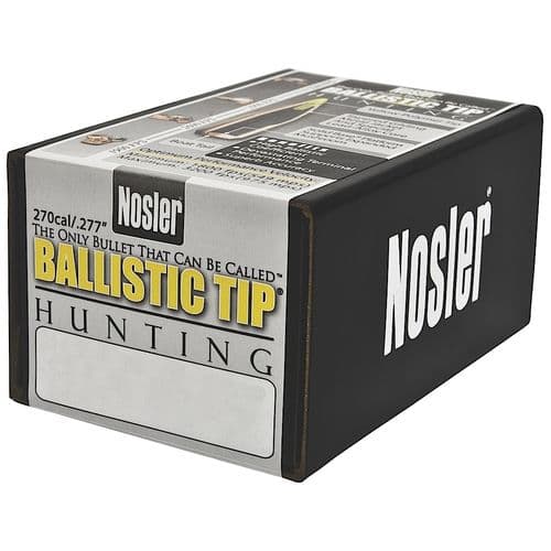 Nosler 27150 Ballistic Tip Hunting 270 Caliber .277 150 GR Spitzer 50 Box Nosler 27150 Ballistic Tip Hunting 270 Caliber .277 150 GR Spitzer 50 Box
