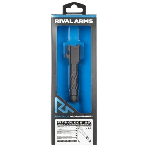 Rival Arms RA20G602B Threaded V1 compatible with Glock 26 Gen3-4 Graphite PVD Rival Arms RA20G602B Threaded V1 compatible with Glock 26 Gen3-4 Graphite PVD