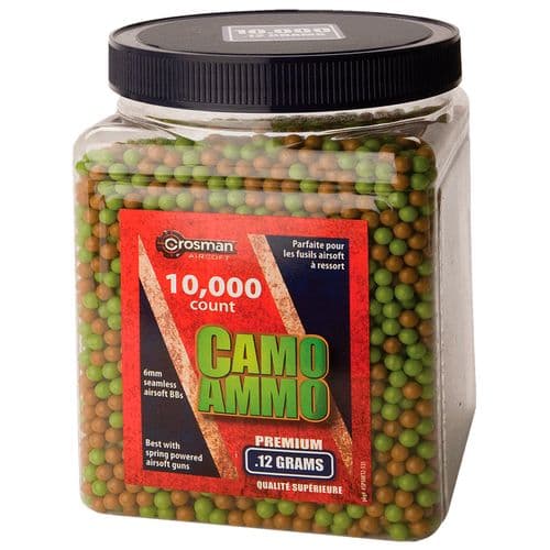 Crosman ASP10K12 Camo Ammo BBs .12 gr 6mm Plastic Airsoft 10000ct Crosman ASP10K12 Camo Ammo BBs .12 gr 6mm Plastic Airsoft 10000ct
