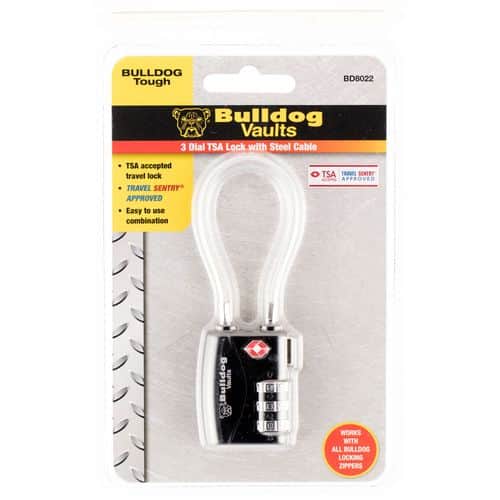 Bulldog BD8022 Cable Lock Open With Combination Metal Bulldog BD8022 Cable Lock Open With Combination Metal