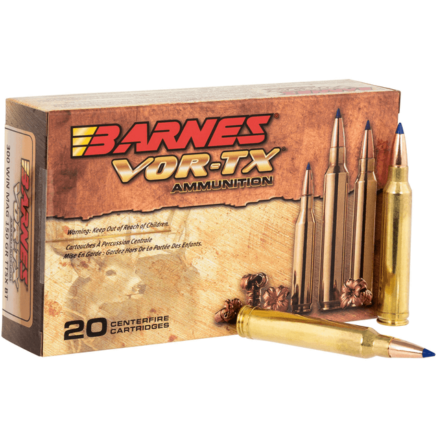Barnes Bullets 21569 VOR-TX Rifle 300 Win Mag 150 gr Tipped TSX Boat Tail Ammo Barnes Bullets 21569 VOR-TX Rifle 300 Win Mag 150 gr Tipped TSX Boat Tail Ammo