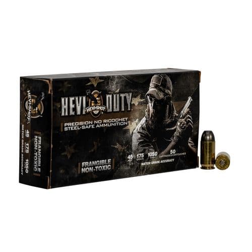 Hevishot 99045 Hevi-Duty 45 ACP 175 gr Lead Free Frangible 50 Bx/ 10 Cs Hevishot 99045 Hevi-Duty 45 ACP 175 gr Lead Free Frangible 50 Bx/ 10 Cs
