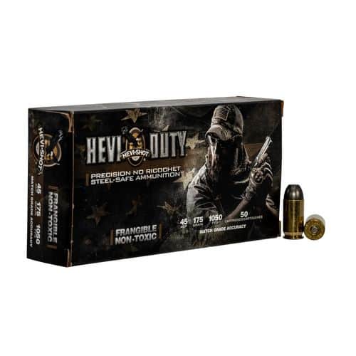 Hevishot 99045 Hevi-Duty 45 ACP 175 gr Lead Free Frangible 50 Bx/ 10 Cs Hevishot 99045 Hevi-Duty 45 ACP 175 gr Lead Free Frangible 50 Bx/ 10 Cs