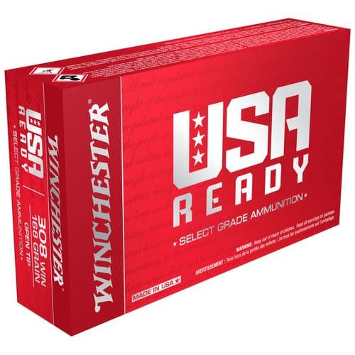 Winchester Ammo USA Ready 308 Win 168 gr Open Tip Range - RED308 Winchester Ammo USA Ready 308 Win 168 gr Open Tip Range - RED308