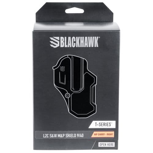 Blackhawk 410759BKR T-Series L2C Black Matte Polymer OWB S&W M&P Shield 9,40 Right Hand Blackhawk 410759BKR T-Series L2C Black Matte Polymer OWB S&W M&P Shield 9,40 Right Hand