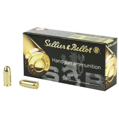 S&B Sellier and Bellot .380 ACP 92 Grain FMJ 50 Round Box S&B Sellier and Bellot .380 ACP 92 Grain FMJ 50 Round Box