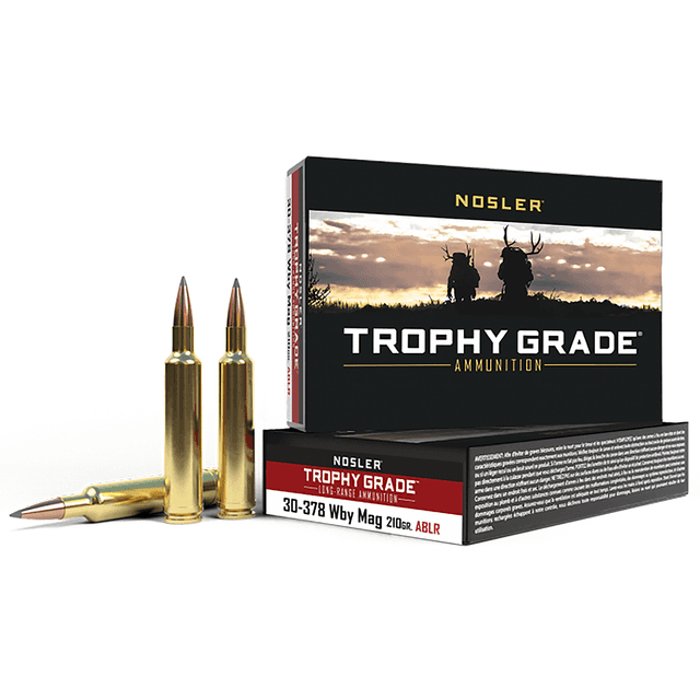 Nosler 60133 Trophy Grade Long Range 30-378 Wthby Mag 210 gr AccuBond Long Range 20 Bx/ 10 Cs Nosler 60133 Trophy Grade Long Range 30-378 Wthby Mag 210 gr AccuBond Long Range 20 Bx/ 10 Cs