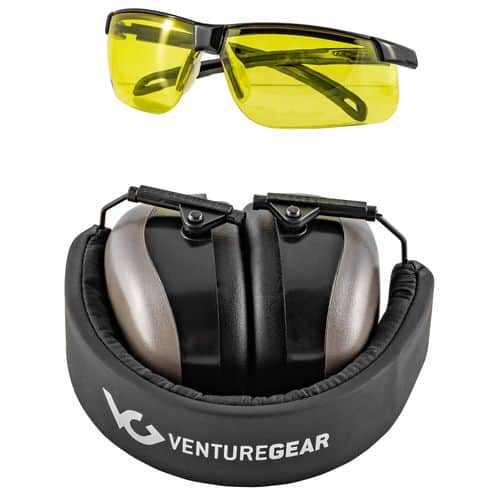 Pyramex VGCCOMB8630 Ever-Lite Range Kit Gray Earmuffs and Amber Lens Black Frame Glasses Earmuff/Shooting Glasses Pyramex VGCCOMB8630 Ever-Lite Range Kit Gray Earmuffs and Amber Lens Black Frame Glasses Earmuff/Shooting Glasses