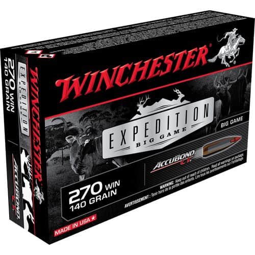 Winchester Ammo S270CT Expedition Big Game 270 Win 140 gr AccuBond CT 20 Bx/ 10 Cs Winchester Ammo S270CT Expedition Big Game 270 Win 140 gr AccuBond CT 20 Bx/ 10 Cs