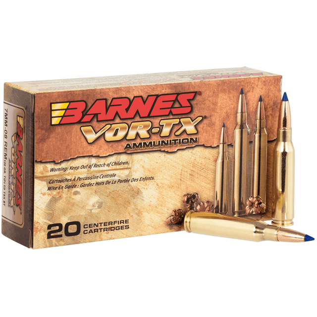 Barnes Bullets 21561 VOR-TX Rifle 7mm-08 Rem 120 gr Tipped TSX Boat Tail Ammo Barnes Bullets 21561 VOR-TX Rifle 7mm-08 Rem 120 gr Tipped TSX Boat Tail Ammo