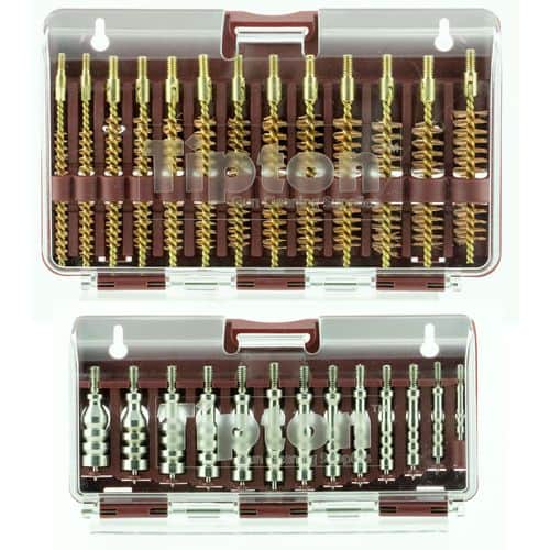 Tipton 444777 Ultra Jag Best Bore Brush Set with Hinged Box .17 - .45 Cal 26 Pieces 1 Set Tipton 444777 Ultra Jag Best Bore Brush Set with Hinged Box .17 - .45 Cal 26 Pieces 1 Set