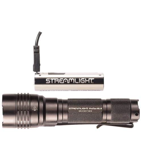 Streamlight 88084 ProTac HL-X USB 1000/400/65 Lumens C4 LED Aluminum Black Lithium with UBS Charge Cord Streamlight 88084 ProTac HL-X USB 1000/400/65 Lumens C4 LED Aluminum Black Lithium with UBS Charge Cord