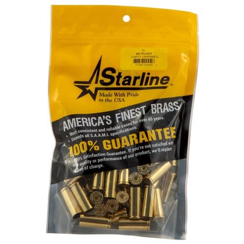 Starline Brass STAR480REUP5 Handgun 480 Ruger Brass 50 Per Bag Starline Brass STAR480REUP5 Handgun 480 Ruger Brass 50 Per Bag