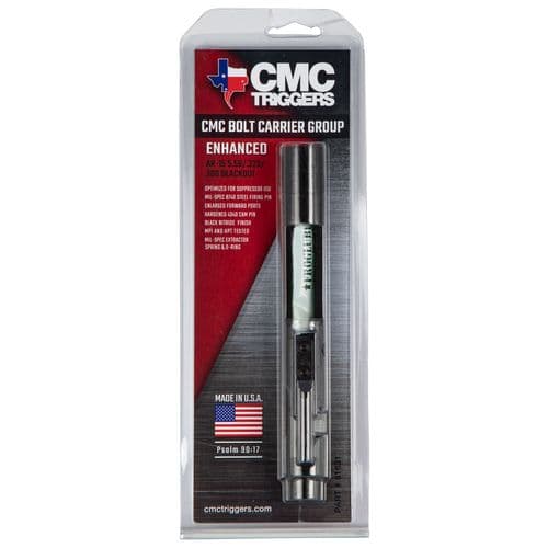 CMC Triggers 81631 Bolt Carrier Group Enhanced 223 Rem,5.56 NATO,300 BO Black Nitride 8620 Steel AR-15 CMC Triggers 81631 Bolt Carrier Group Enhanced 223 Rem,5.56 NATO,300 BO Black Nitride 8620 Steel AR-15