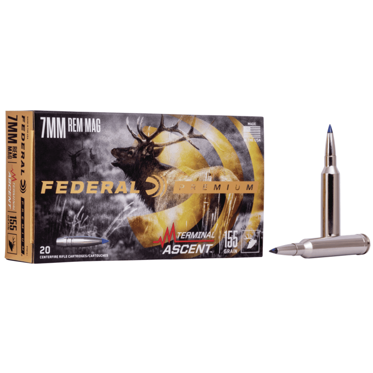 Federal P7RTA1 Premium  7mm Rem Mag 155 gr Terminal Ascent 20 Bx/ 10 Cs Federal P7RTA1 Premium  7mm Rem Mag 155 gr Terminal Ascent 20 Bx/ 10 Cs