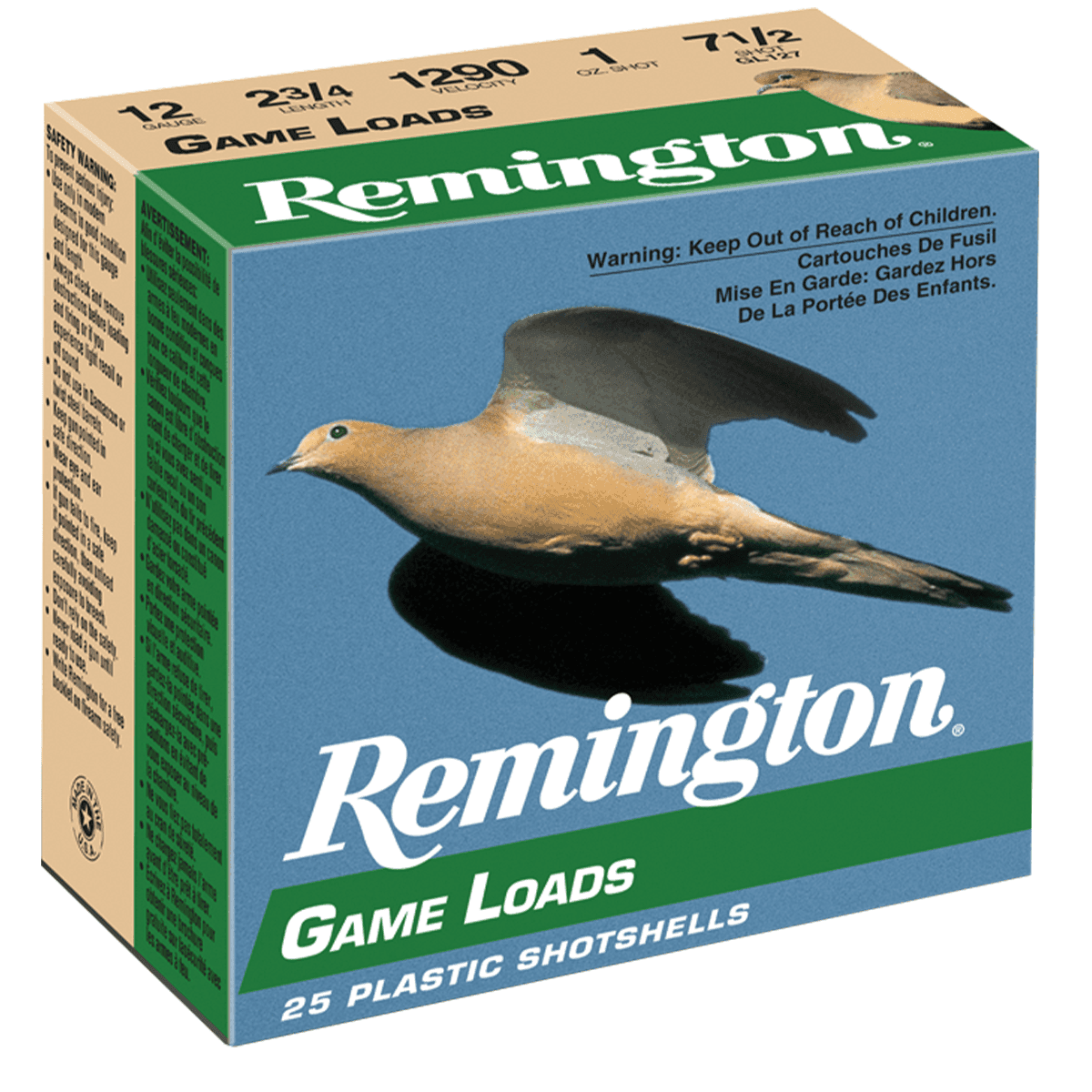 Remington Ammunition 20030 Game Load 12Gauge 2.75" 1oz 7.5Shot 25 Per Box Remington Ammunition 20030 Game Load 12Gauge 2.75" 1oz 7.5Shot 25 Per Box