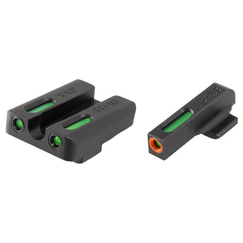 Truglo TG13KA1PC Brite-Site TFX Pro Day/Night Sights Kahr Pistols Tritium/Fiber Optic Green w/Orange Outline Front U-Notch Green Rear Black Truglo TG13KA1PC Brite-Site TFX Pro Day/Night Sights Kahr Pistols Tritium/Fiber Optic Green w/Orange Outline Front U-Notch Green Rear Black